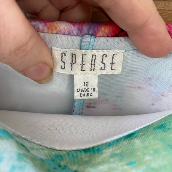 Off the Shoulder Coloful Floral Spring Summer Dress Size 12 - Picture 4 of 9